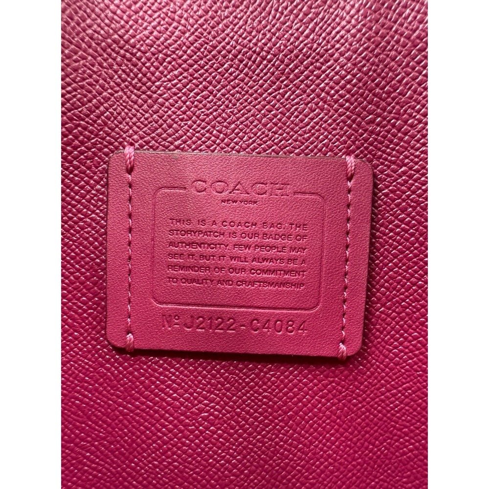 Coach Burgundy Tote Bag with Gold Accents - Picture 11 of 16
